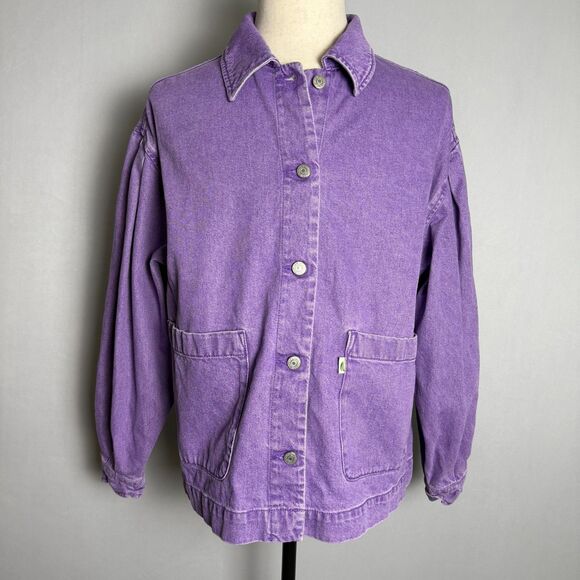 Levi's Fresh Esther Modern Cotton Jacket, Size Large, Purple, 100% Cotton, Denim - Picture 1 of 16